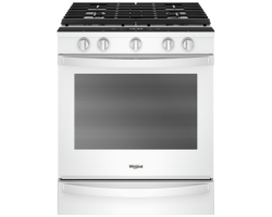 Cuisinière de 30 po. Whirlpool en Blanc WEG750H0HW