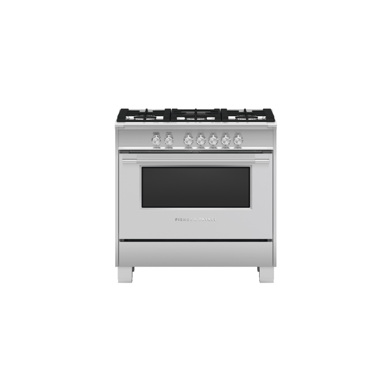 36" range. Fisher and Paykel in Stainless Steel OR36SCG4X1