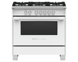 36" range. Fisher and Paykel in White OR36SCG4W1