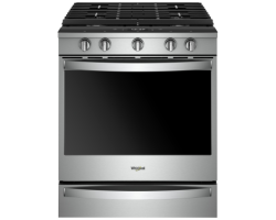 30" range. Whirlpool with 5 stainless steel burners WEG750H0HZ