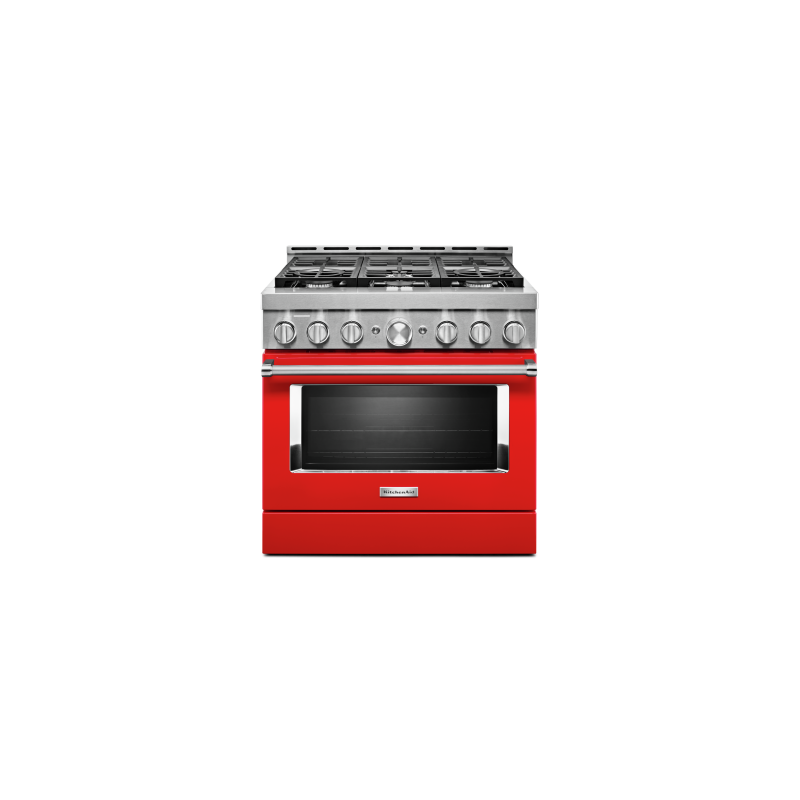 Cuisinière de 36 po. KitchenAid en Rouge KFGC506JPA