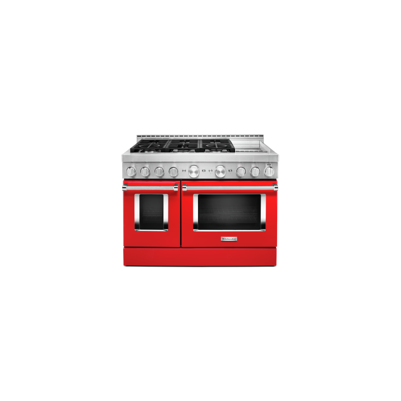 Cuisinière de 48 po. KitchenAid en Rouge KFGC558JPA