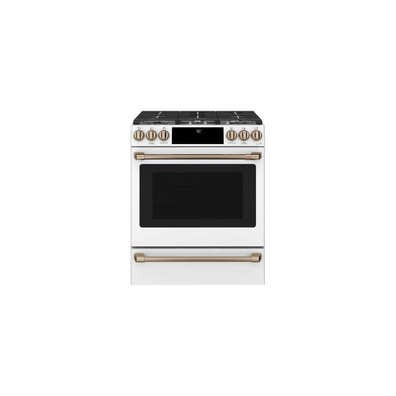 Cuisinière de 30 po. GE Café en Blanc CCGS700P4MW2