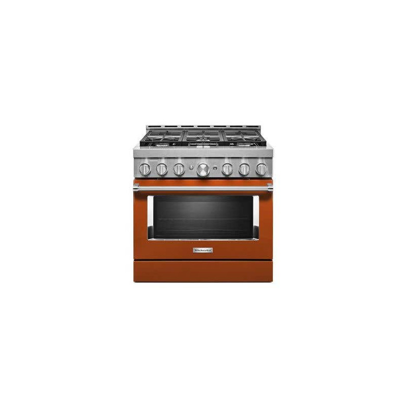 Cuisinière de 36 po. KitchenAid en Orange KFGC506JSC