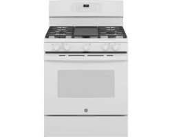 Cuisinière de 30 po. GE en Blanc JCGB735DPWW