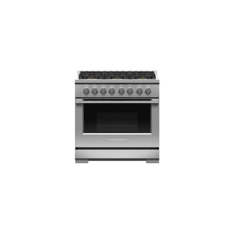 36" range. Fisher and Paykel Stainless Steel RGV3-366-L