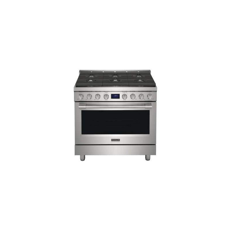 36" range. Frigidaire Professional 4.4 cu. ft. with 6 stainless steel burners PCFG3670AF