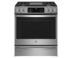 Range 30" sealed burners. GE Profile 5.6 cu. ft. with 5 stainless steel burners PCGS930YPFS