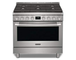 36" range. Frigidaire Professional 4.4 cu.ft. with 6 stainless steel burners PCFD3670AF