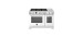 Professional Gas Range, 6 Burners, Hot Plate, 48 in, White, Bertazzoni PRO486BTFGMBIT