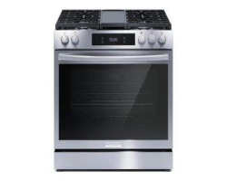Front Control Gas Range with Full Convection, 30", 5 Burners, Stainless Steel, Frigidaire Gallery GCFG3060BF
