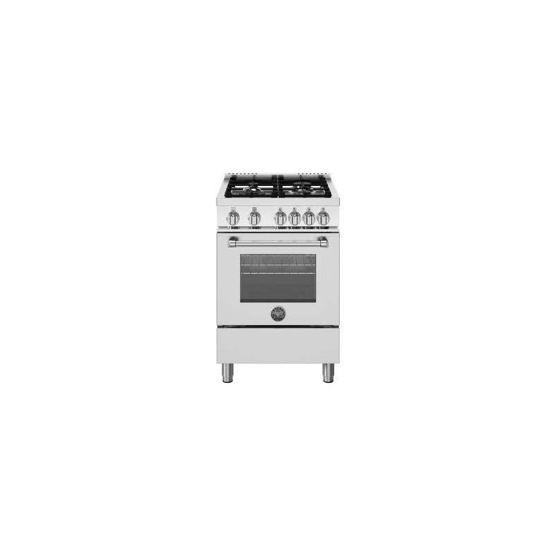 Gas Range, 4 Burners, Gas Oven, 24 in, Stainless Steel, Bertazzoni MAS244GASXV