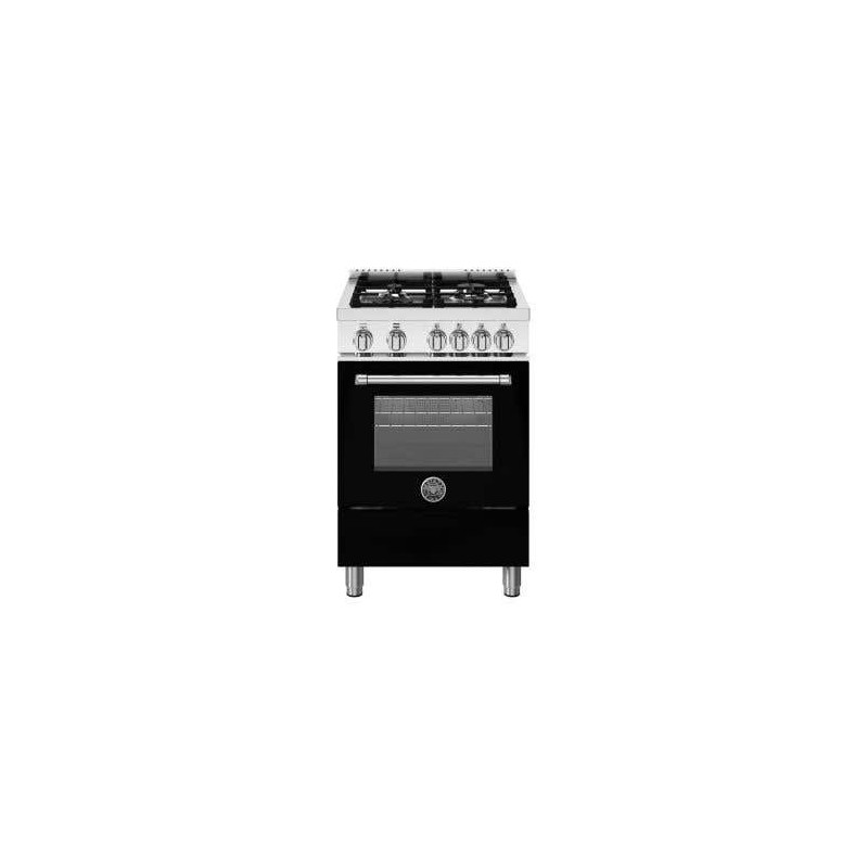 Gas Range, 4 Burners, Gas Oven, 24 in, Black, Bertazzoni MAS244GASNEV