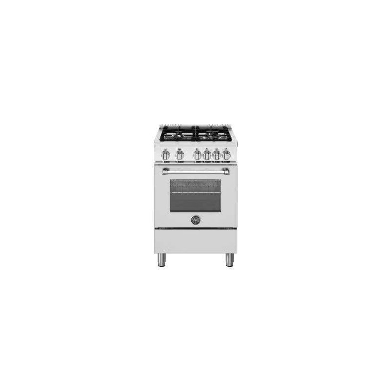 Gas range, 4 Burners, gas oven, PL, 24 in, Stainless steel, Bertazzoni MAS244GASXVLP