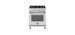 Gas Range, 4 Aluminum Burners, Gas Oven, 30 in, Stainless Steel, Bertazzoni MAS305GASXV