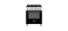 Gas Range, 4 Aluminum Burners, Gas Oven, 30 in, Black, Bertazzoni MAS305GASNEV