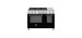 Gas Range, 6 Aluminum Burners, Griddle, 48 in, Black, Bertazzoni MAS486GGASNEV