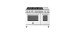 Cuisinière à gaz, 6 Brûleurs en aluminium, plaque chauffante, 48 po, Blanc, Bertazzoni MAS486GGASBIV