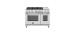 Cuisinière à gaz, 6 Brûleurs en aluminium, plaque chauffante, 48 po, inox, Bertazzoni MAS486GGASXV