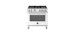 Gas Range, 5 Aluminum Burners, Gas Oven, 36 in, White, Bertazzoni MAS365GASBIV