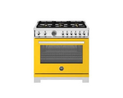 Professional Gas Range 36'' Yellow Bertazzoni Professionel-PRO366BCFGMGIT