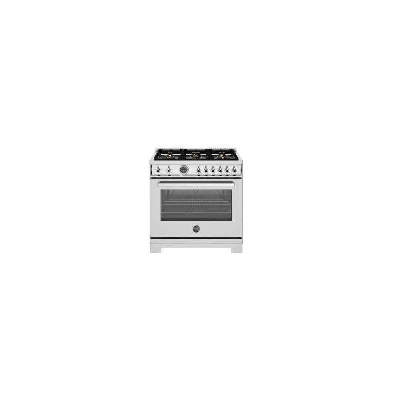 Professional Gas Range 36'' Stainless Steel Bertazzoni Professionel-PRO366BCFGMXT