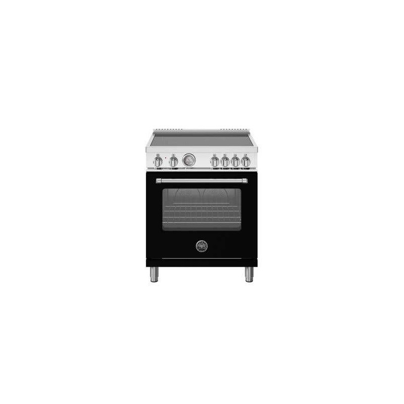 Cuisinière à induction, 30 po, 4 éléments, four électrique, 4.7 pi.cu, noir, Bertazzoni MAS304INMNEV