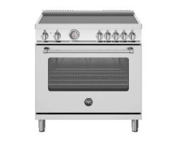 Induction Range, 36 in, 5 Elements, Electric Oven, 5.9 cu.ft., Stainless Steel, Bertazzoni MAS365INMXV