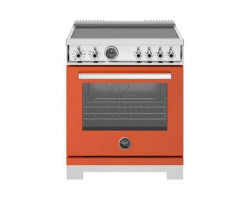 Cuisinière à induction, 30 po, 4 éléments, four électrique autonettoyant, Orange, Bertazzoni PRO304IFEPART