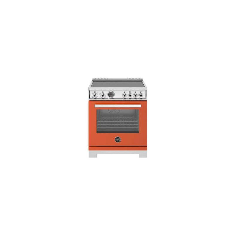 Cuisinière à induction, 30 po, 4 éléments, four électrique autonettoyant, Orange, Bertazzoni PRO304IFEPART