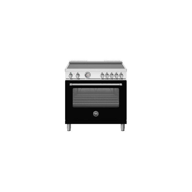 Induction range, 36 in, 5 elements, electric oven, 5.9 cu.ft., black, Bertazzoni MAS365INMNEV