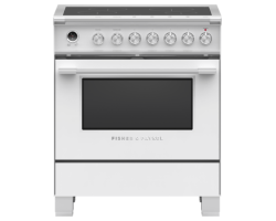 30" range. Fisher and Paykel 3.5 cu. ft. with 4 elements in White OR30SCI6W1