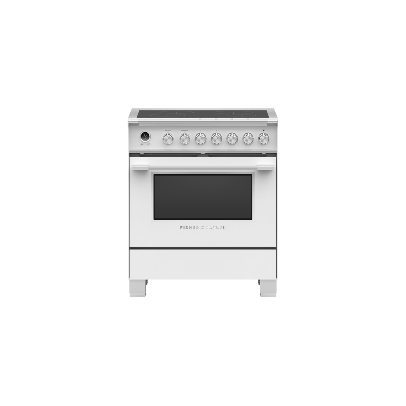 30" range. Fisher and Paykel 3.5 cu. ft. with 4 elements in White OR30SCI6W1