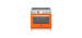 36-inch induction cooker, 5 elements and hotplate, self-cleaning electric oven, Orange, Bertazzoni PRO365ICFEPART