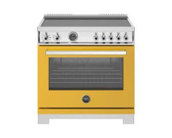 Cuisinière à induction de 36 pouces, 5 éléments et plaque chauffante , four électrique autonettoyant, Jaune, Bertazzoni PRO365I