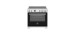 36-inch induction range, 5 elements and hotplate, self-cleaning electric oven, Black, Bertazzoni PRO365ICFEPNET