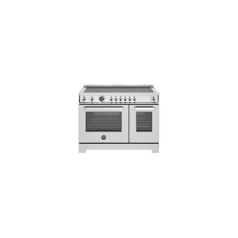 Cuisinière professionnelle à induction, 48", 6 éléments , Plaque chauffante, four électrique autonettoyant, Inox, Bertazzoni PR