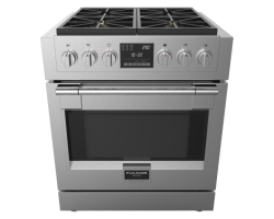 30” Gas Range. Fulgor Milano 4.4 cu.ft with 4 stainless steel burners F6PDF304S1