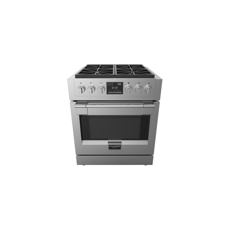 30” Gas Range. Fulgor Milano 4.4 cu.ft with 4 stainless steel burners F6PDF304S1