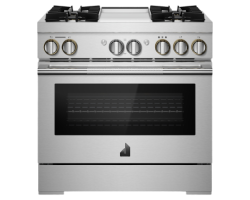 36” Gas Range. Jenn-Air 5.1 cu.ft. with 4 stainless steel burners JDRP536HL