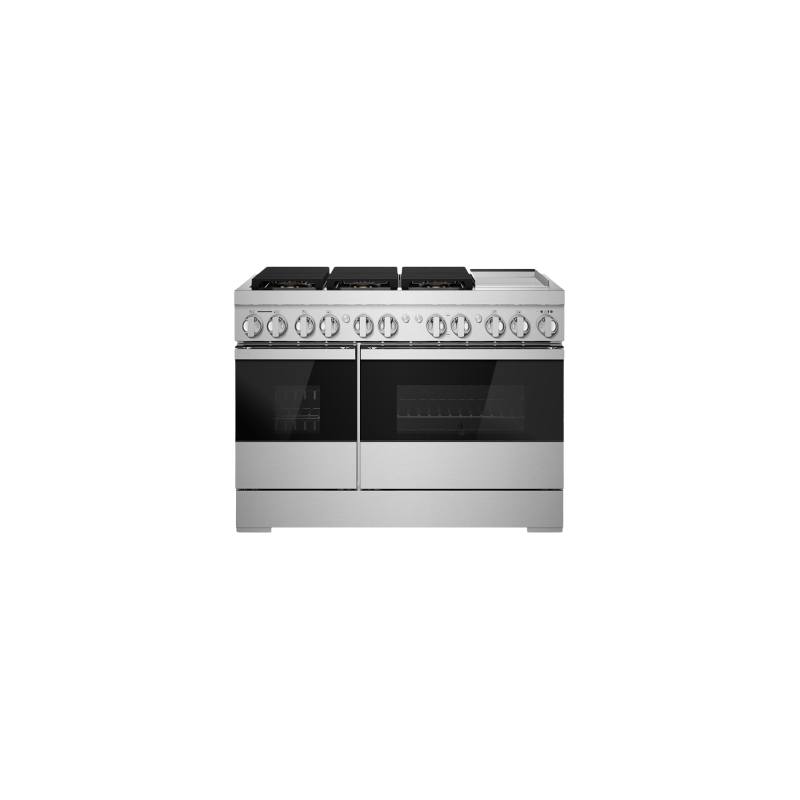 48” Gas Range. Jenn-Air 4.1 cu. ft. with 6 burners in Black Stainless Steel JDRP548HM