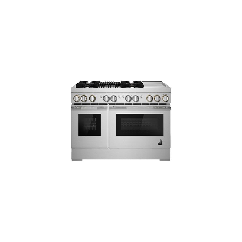 48” Gas Range. Jenn-Air 4.1 cu.ft. with 5 stainless steel burners JDRP748HL