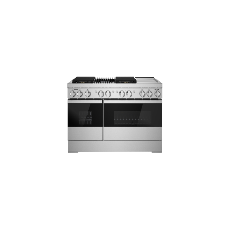 48” Gas Range. Jenn-Air 4.1 cu.ft. with 5 Burners in Black Stainless Steel JDRP748HM