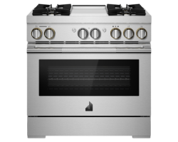 Cuisinière au Gaz de 36 po. Jenn-Air 5.1 pi.cu avec 4 brûleurs en Inox JDSP536HL