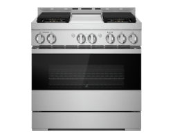 36” Gas Range. Jenn-Air 5.1 cu. ft. with 4 burners in Black Stainless Steel JDSP536HM