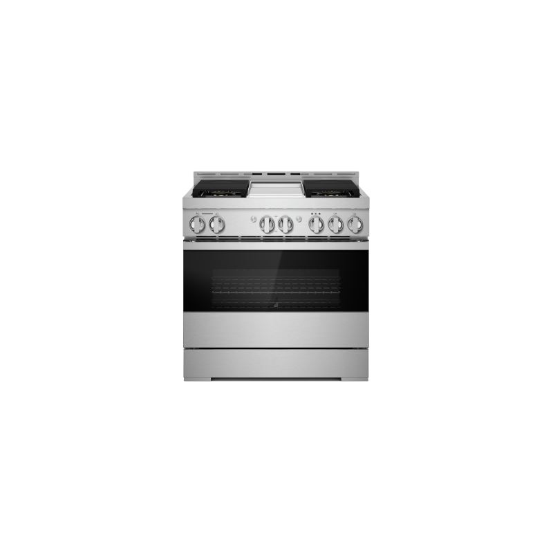 36” Gas Range. Jenn-Air 5.1 cu. ft. with 4 burners in Black Stainless Steel JDSP536HM