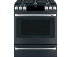 30” Gas Range. GE Café 5.6 cu. ft. with 6 burners in Black CC2S900P3MD1