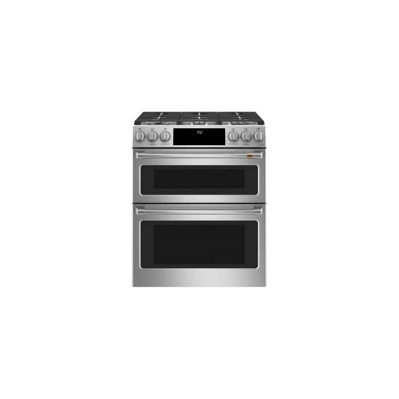 Cuisinière au Gaz de 30 po. GE Café 2.4 pi.cu avec 5 brûleurs en Inox CC2S950P2MS1