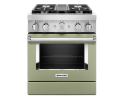 30” Gas Range. KitchenAid 4.1 cu. ft. with 4 burners in Emerald Turquoise KFDC500JAV