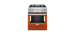 Cuisinière au Gaz de 30 po. KitchenAid 4.1 pi.cu avec 4 brûleurs en Orange KFDC500JSC